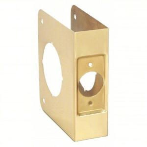 DESCRIPTION: (40) DOOR REINFORCER BRAND/MODEL: PART NUMBER/1HEZ4 INFORMATION: POLISHED BRASS SIZE: 4-1/2"X 2-3/8"BACKSET X 4-1/8"W RETAIL$: 40.96 EACH