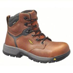 DESCRIPTION: (1) PAIR OF WORK BOOTS BRAND/MODEL: KEEN UTILITY #60KP64 INFORMATION: BROWN SIZE: SIZE 11 RETAIL$: $180.00 EA QTY: 1