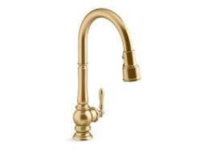 DESCRIPTION: (1) TOUCHLESS PULL DOWN KITCHEN SINK FAUCET BRAND/MODEL: KOHLER #29709-2MB INFORMATION: GOLD RETAIL$: $1,069.91 EA QTY: 1