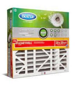 DESCRIPTION: (3) AIR FILTER BRAND/MODEL: HONEYWELL BESTAIR SIZE: 20X20X4 RETAIL$: $27.99 EA QTY: 3