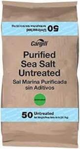 DESCRIPTION: (1) BAG OF PURIFIED SEA SALT BRAND/MODEL: CARGILL SIZE: 50 LB RETAIL$: $43.98 EA QTY: 1