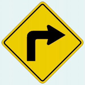 DESCRIPTION: (3) RIGHT TURN SIGNS INFORMATION: ALUMINUM RETAIL$: $25.87 EA QTY: 3