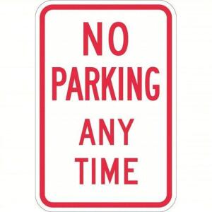 DESCRIPTION: (2) NO PARKING SIGN BRAND/MODEL: BRADY #448Z48 INFORMATION: ALUMINUM SIZE: 18X12 RETAIL$: $30.19 EA QTY: 2