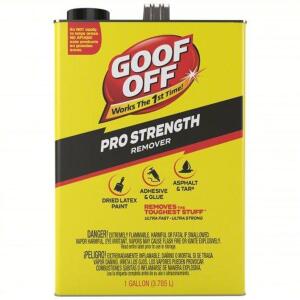 DESCRIPTION: (2) ADHESIVE REMOVER BRAND/MODEL: GOOF OFF #6XFF5 SIZE: 1 GALLON RETAIL$: $34.63 QTY: 2