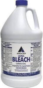 DESCRIPTION: (2) GERMICIDAL ULTRA BLEACH BRAND/MODEL: AROCEP #AR110001 SIZE: 1 GALLON RETAIL$: $15.60 EA QTY: 2