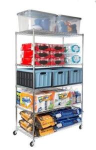 (1) SEVILLE CLASSICS STEEL WIRE SHELVING UNIT