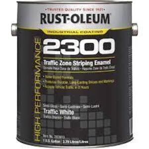 DESCRIPTION: (1) TRAFFIC MARKING PAINT BRAND/MODEL: RUST-OLEUM #2300 INFORMATION: TRAFFIC WHITE SIZE: 1 GALLON RETAIL$: $55.00 EA QTY: 1