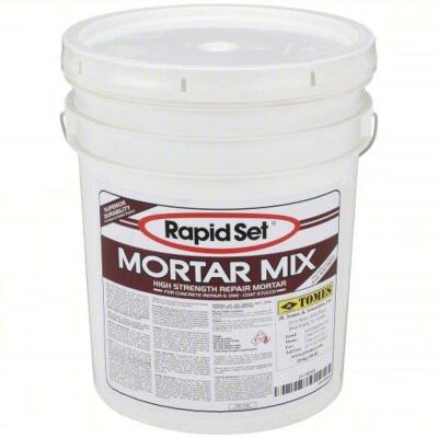 DESCRIPTION: (1) MORTAR MIX BRAND/MODEL: RAPID SET #15F525 SIZE: 5 GALLON RETAIL$: $76.36 EA QTY: 1