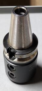 DESCRIPTION: (1) BT40 TAPER SHANK END MILL HOLDER BRAND/MODEL: PARLEC 08146151 RETAIL$: $165.55 SIZE: 1-1/2" HOLE QTY: 1