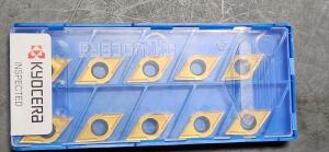 DESCRIPTION: (40) DCGT32505 CERMET TURNING INSERTS BRAND/MODEL: KYOCERA DCGT11T302 PV7O20 RETAIL$: $29.57 QTY: 40