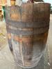 DESCRIPTION: VERY OLD WOODEN BARREL SIZE: 33"X19" QTY: 1 - 3