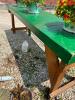 DESCRIPTION: GREEN WORK TABLE IN GREAT SHAPE SIZE: 8'3"X2'5"X3' QTY: 1 - 2