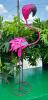 DESCRIPTION: PINK FLAMINGO GARDEN DECORATION SIZE: 3'2"X1'2" QTY: 1