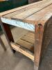 DESCRIPTION: BARNWOOD DISPLAY TABLE SIZE: 6'5"X2'9"X2'1" QTY: 1 - 2