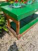DESCRIPTION: GREEN WORK TABLE IN GREAT SHAPE SIZE: 6'X3'X2'5" QTY: 1 - 2