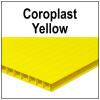 DESCRIPTION: (2) SHEETS OF COROPLAST SIGN BOARD INFORMATION: YELLOW, CORRUGATED, WATERPROOF & STAIN RESISTANT RETAIL$: $272/EA SIZE: 10mm" X 48" X 96"