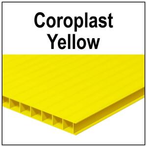 DESCRIPTION: (2) SHEETS OF COROPLAST SIGN BOARD INFORMATION: YELLOW, CORRUGATED, WATERPROOF & STAIN RESISTANT RETAIL$: $272/EA SIZE: 10mm" X 48" X 96"