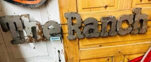 DESCRIPTION: THE RANCH METAL SIGN SIZE: 18" QTY: 1