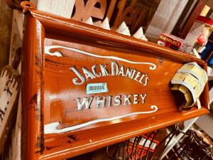 DESCRIPTION: JACK DANIELS TAILGATE SIGN SIZE: 30"X12" QTY: 1