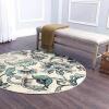 DESCRIPTION: (1) AREA RUG BRAND/MODEL: HOME DYNAMIX #HD6200-128 INFORMATION: IVORY - BLUE RETAIL$: $64.27 EA SIZE: 7'10" ROUND QTY: 1