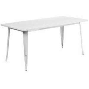 (1) RECTANGULAR METAL TABLE, COMMERCIAL GRADE