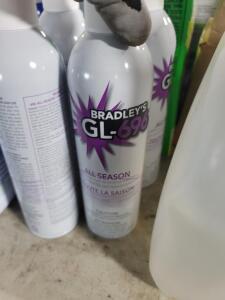 DESCRIPTION (4) GLASS CLEANER ALL PURPOSE ADHESIVE REMOVER BRAND/MODEL BRADLEYS GL -696 ADDITIONAL INFORMATION RETAILS FOR $5.00 EA SIZE 19 OZ THIS LO