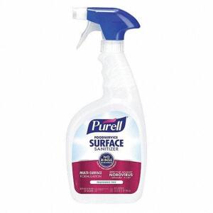 DESCRIPTION (4) FOODSERVICE SURFACE SANITIZER BRAND/MODEL PURELL #12PP93 ADDITIONAL INFORMATION RETAILS FOR $10.00 EA SIZE 32 OZ THIS LOT IS SOLD BY T