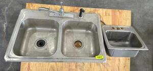 (2) STAINLESS SINKS