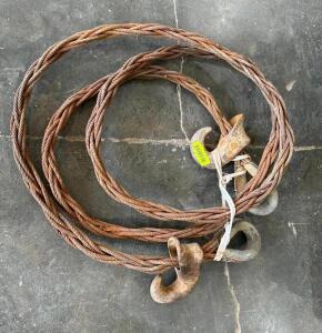 BRAIDED METAL ROPE WITH HOOK AND CLEVIS