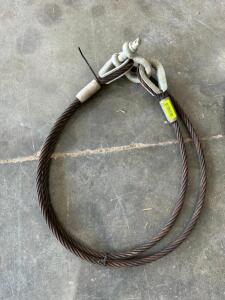 BRAIDED METAL ROPE WITH HOOK AND CLEVIS