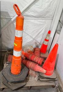 ASSORTED TRAFFIC CONES AS SHOWN