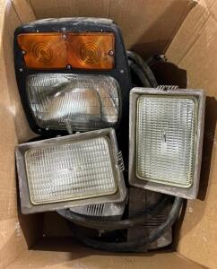 ASSORTED TRACTOR AND AUTOMOTIVE LIGHTS