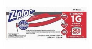 (2) PACK OF (250) ZIPLOC RECLOSABLE POLY BAG