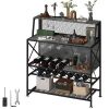 DESCRIPTION: (1) WINE RACK HOME BAR TABLEBRAND/MODEL: VEVORINFORMATION: MUST COME INSPECT TO VERIFY CONTENTSRETAIL$: $238.99 EAQTY: 1