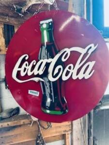 DESCRIPTION: METAL COCA-COLA SIGN SIZE: 24" QTY: 1