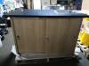 DESCRIPTION: (1) CHEMISTRY LAB DESK WITH STORAGE CABINET AND SINK BRAND/MODEL: WAYFAIR INFORMATION: WOOD AND BLACK RETAIL$: $4382.00 EA QTY: 1 - 5