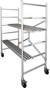 DESCRIPTION: (1) PORTABLE WORK PLATFORM SCAFFOLD BRAND/MODEL: METALTECH INFORMATION: ALUMINUM SIZE: 6', 700 LB CAPACITY RETAIL$: $869.99 EA QTY: 1