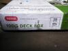 DESCRIPTION: (1) PATIO DECK BOX WITH SEAT BRAND/MODEL: RUBBERMAID #2047052 INFORMATION: BLACK, EXTRA LARGE SIZE: 120 GALLON RETAIL$: $170.00 QTY: 1 - 3