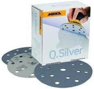 DESCRIPTION: (5) PACKS OF (50) VELCRO SANDPAPER WITH HOLES BRAND/MODEL: MIRKA #2B-647-320 INFORMATION: SILVER SIZE: 5" RETAIL$: $26.00 PER PACK QTY: 5