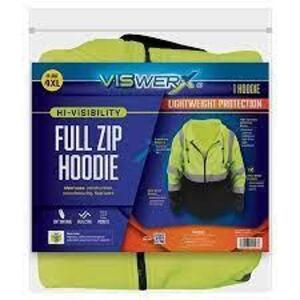 DESCRIPTION: (2) YOUTH FULL ZIP HOODIE BRAND/MODEL: VISWERX #127-22082 INFORMATION: HI-VISIBILITY YELLOW AND REFLECTIVE SIZE: YOUTH SIZE MEDIUM RETAIL