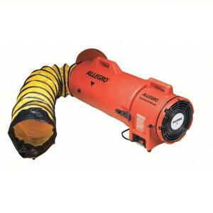 DESCRIPTION: (1) CONFINED SPACE BLOWER BRAND/MODEL: ALLEGRO #55JR21 INFORMATION: ORANGE SIZE: 1/3 HP, 115/230V AC, 8 IN DUCT DIA. RETAIL$: $579.98 EA