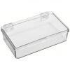 DESCRIPTION: (10) HINGED BOXES, SNAP CLOSURE BRAND/MODEL: FLAMBEAU #39RW30 INFORMATION: CLEAR SIZE: 8.5" X 4.5" X 1.5" RETAIL$: $9.77 EA QTY: 10