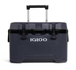 DESCRIPTION: (1) BEVERAGE COOLER BRAND/MODEL: IGLOO #800HY5 INFORMATION: GREY BLUE SIZE: 52 QT RETAIL$: $121.45 EA QTY: 1