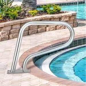 DESCRIPTION: (2) METAL ARM FOR POOL STAIRS OR ENTRANCE BRAND/MODEL: MUST COME INSPECT INFORMATION: METAL SIZE: MATCHING POOL ARMS RETAIL$: $413.02 TOT