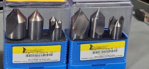 DESCRIPTION: (2) HSS (5) PIECE COUNTERSINK SET BRAND/MODEL: VC 02451011 SIZE: 1/4" TO 1" HEAD 1/4 TO 1/2" SD RETAIL$: $94.09 QTY: 2