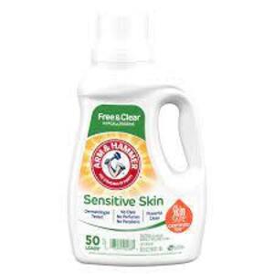 DESCRIPTION: (1) LAUNDRY SOAP BRAND/MODEL: ARM AND HAMMER SENSITIVE SKIN SIZE: 50 LOADS RETAIL$: $9.48 EA QTY: 1