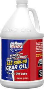 DESCRIPTION: (2) HEAVY DUTY HIGH PERFORMACNE TRAND AND DIFF LUBE BRAND/MODEL: LUCAS INFORMATION: SAE 80W-90 SIZE: 1 GALLON RETAIL$: $34.06 EA QTY: 2