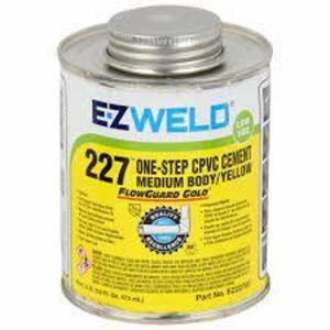 DESCRIPTION: (4) ONE STEP CPVC CEMENT BRAND/MODEL: EZ WELD 227 SIZE: 16 FL OZ QTY: 4