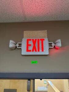 (4) - CELING MOUNTED EXIT SIGNS