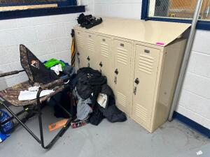 LOCKER SYSTEM WITH LOST AND FOUND CLOTHING